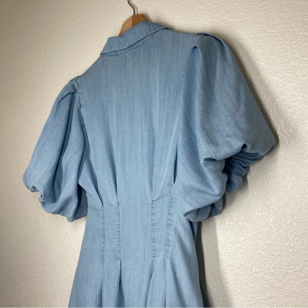 Tart Collections Kara Dress Open Air Blues XS Tencel Rayon Baloon Short Sleeves - Picture 11 of 16